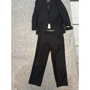 Mens (Sharp Suit) Jacket 40L Black Slim Fit Active Stretch Wool‎ US: 32X26